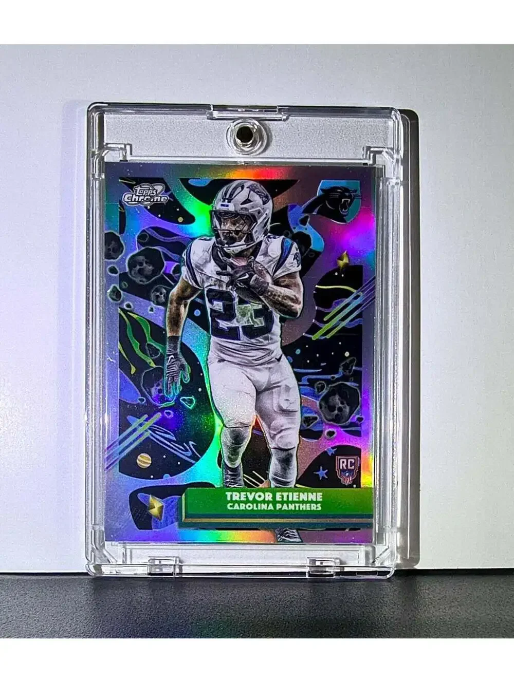 Trevor Etienne 2025 Topps Chrome Cosmic Refractor NFL #115 Carolina Panthers